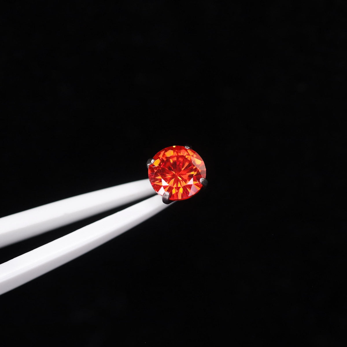 ETSY 4553754524 | IMAGE 4 | Red Moissanite Flat Back Stud