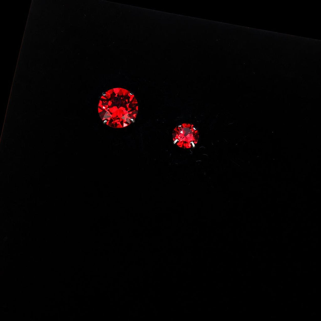 ETSY 4553754524 | IMAGE 5 | Red Moissanite Flat Back Stud