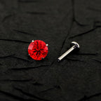ETSY 4553754524 | IMAGE 6 | Red Moissanite Flat Back Stud