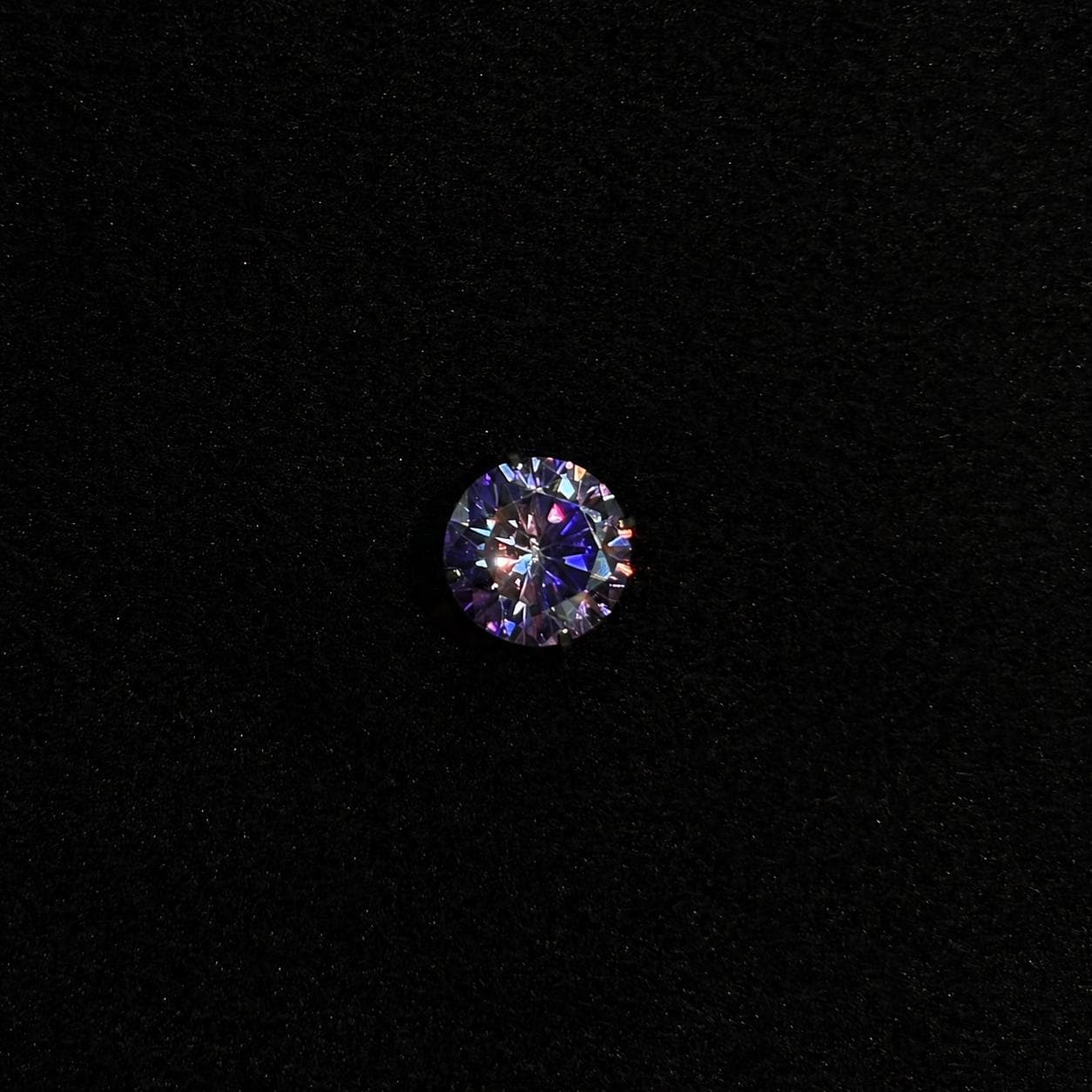 Royal Purple Moissanite Flat Back Stud - product image 5
