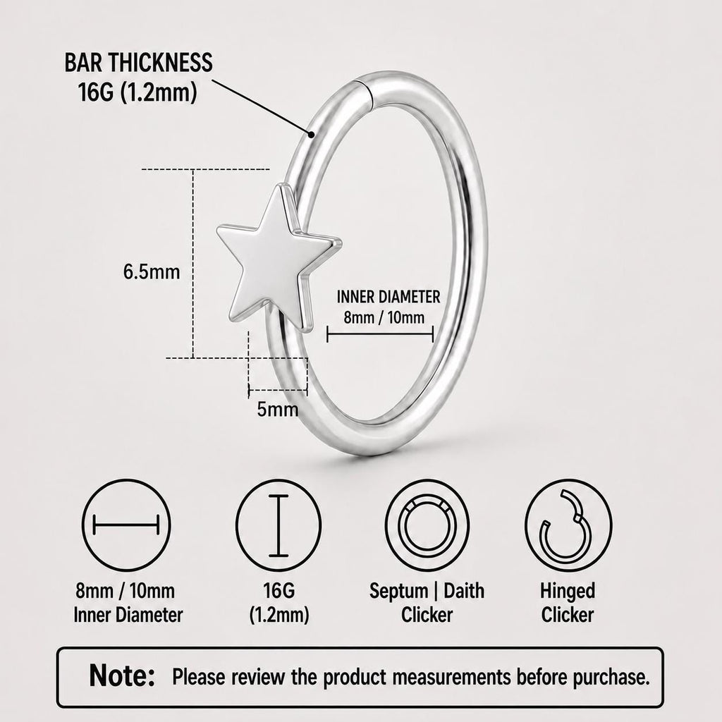 ETSY 4539854484 | IMAGE 10 | Titanium Celestial Motif Septum Clicker