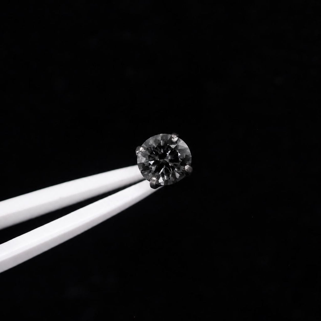 Smoky Black Moissanite Flat Back Stud - product image 3