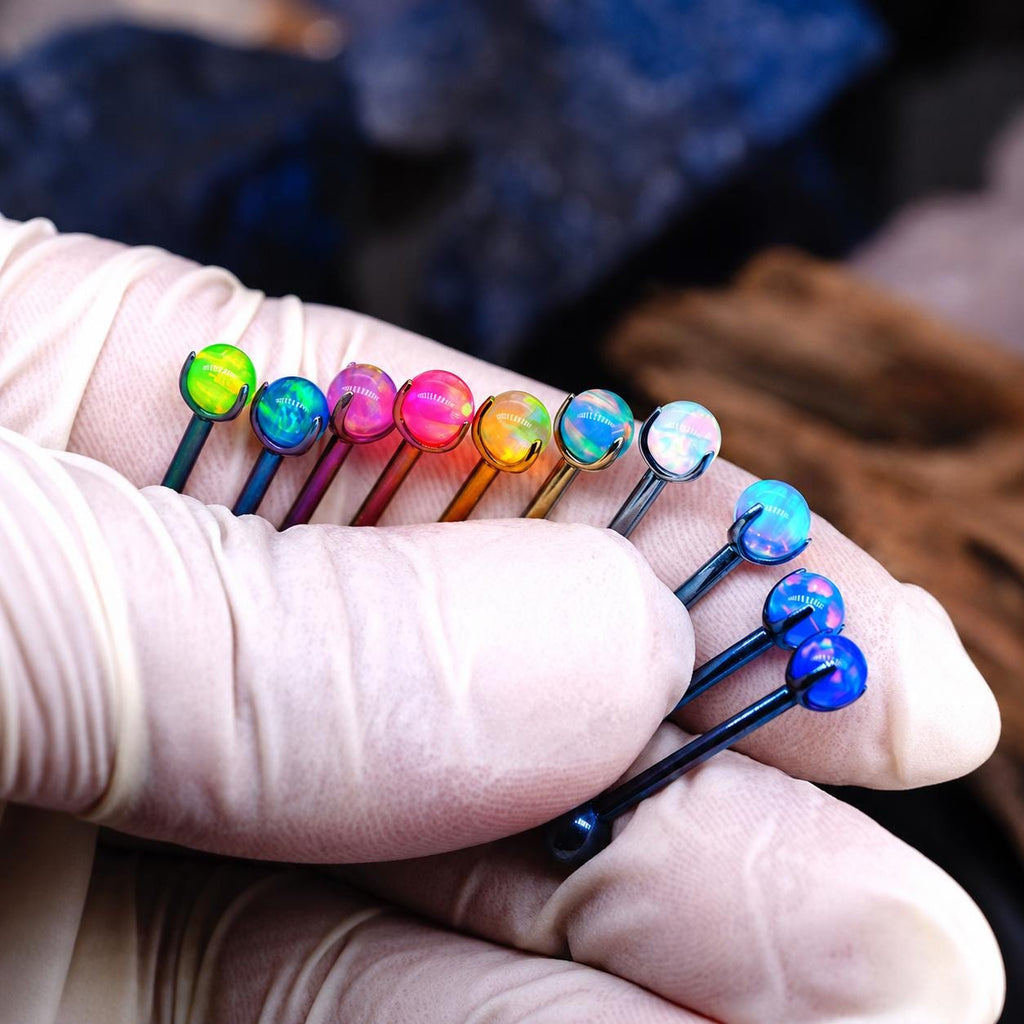 Neon Jelly Titanium Barbell detail 4