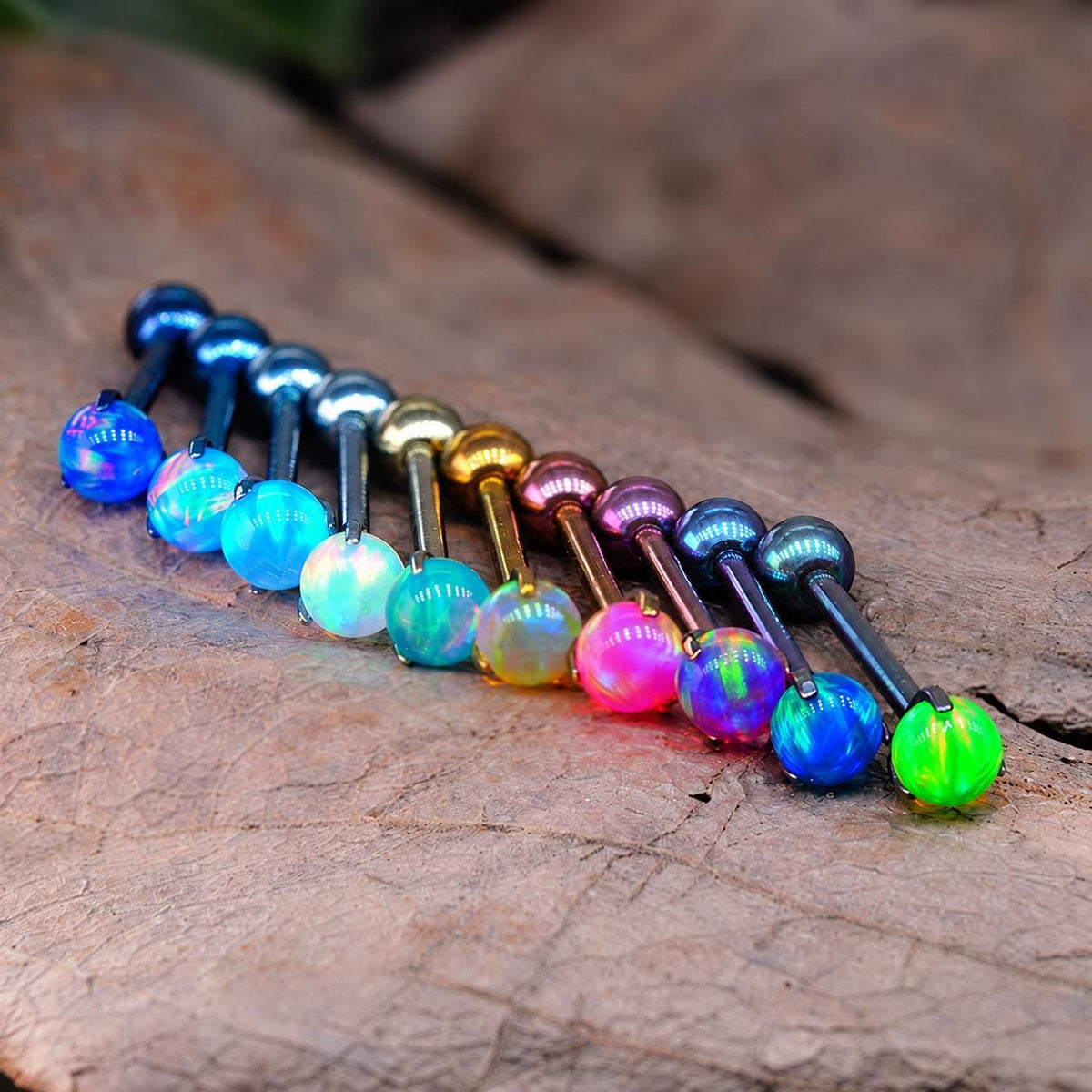 Neon Jelly Titanium Barbell detail 5