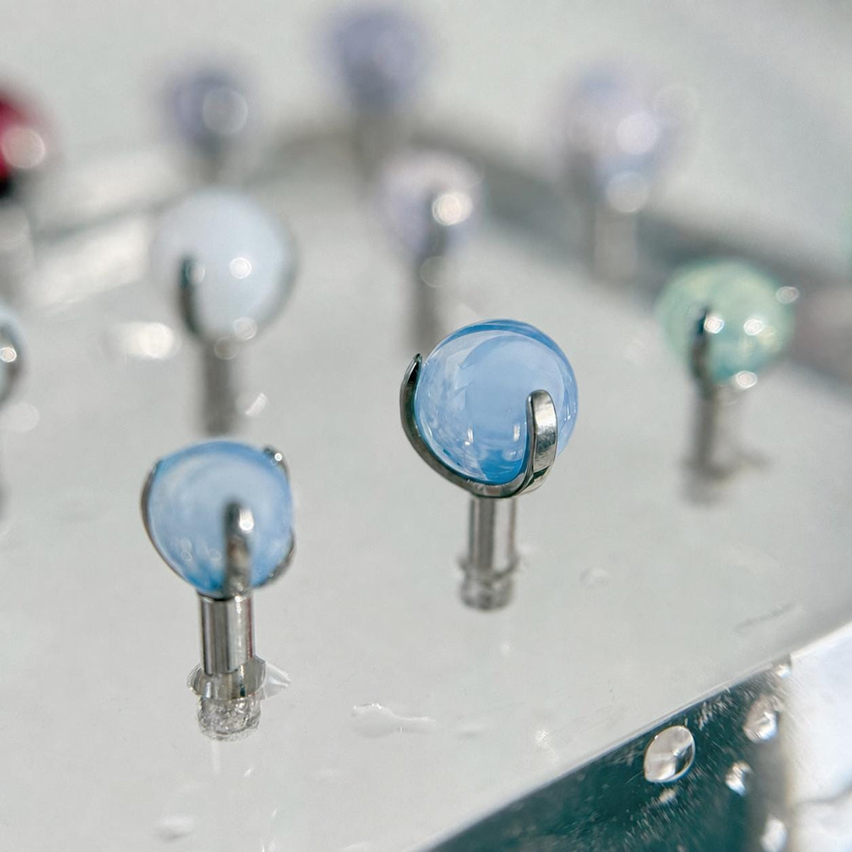 Pastel Opalite Titanium Barbell detail 4