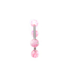 Glitter Resin Titanium Barbell detail 6