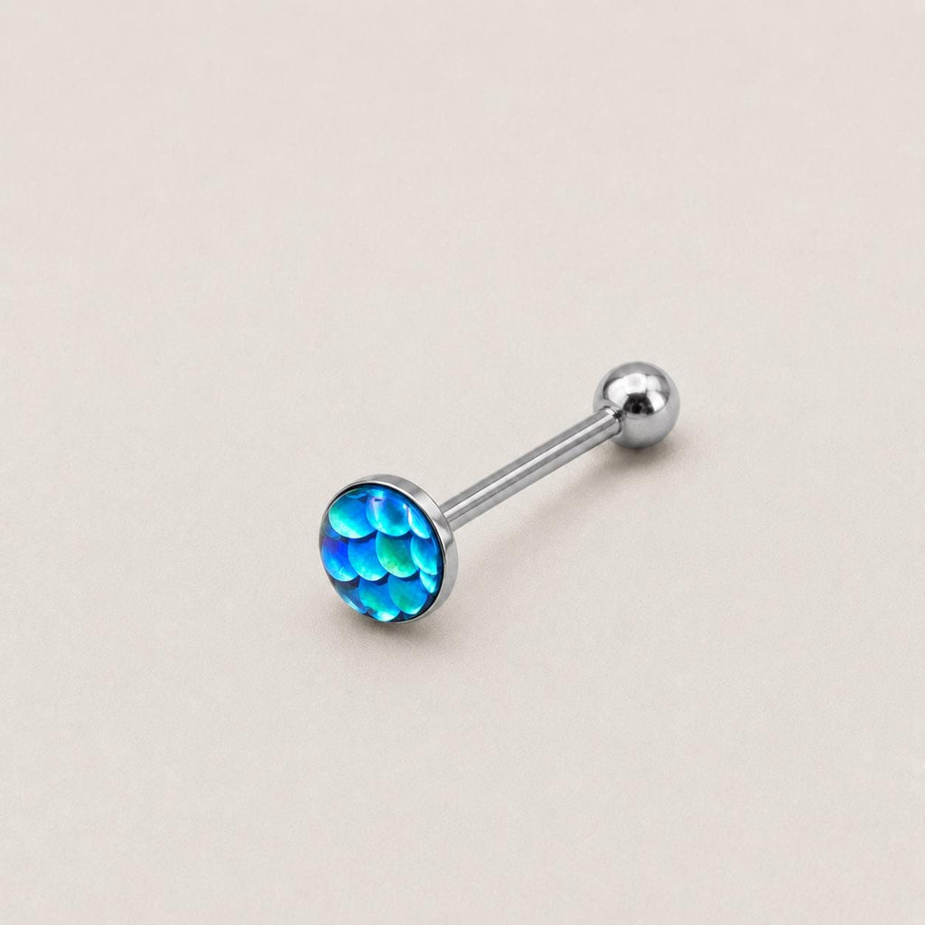 Mermaid Scale Titanium Barbell detail 12