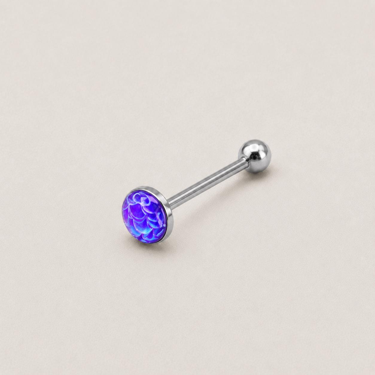 Mermaid Scale Titanium Barbell detail 15