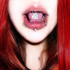 Kawaii Bunny & Bear Titanium Barbell detail 2