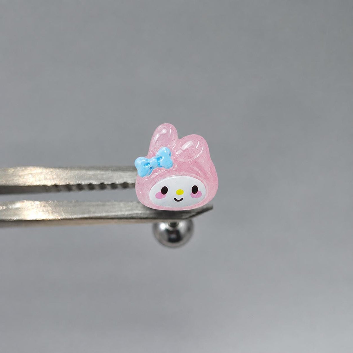 Kawaii Bunny & Bear Titanium Barbell detail 7