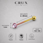 Gradient CZ Titanium Barbell detail 6