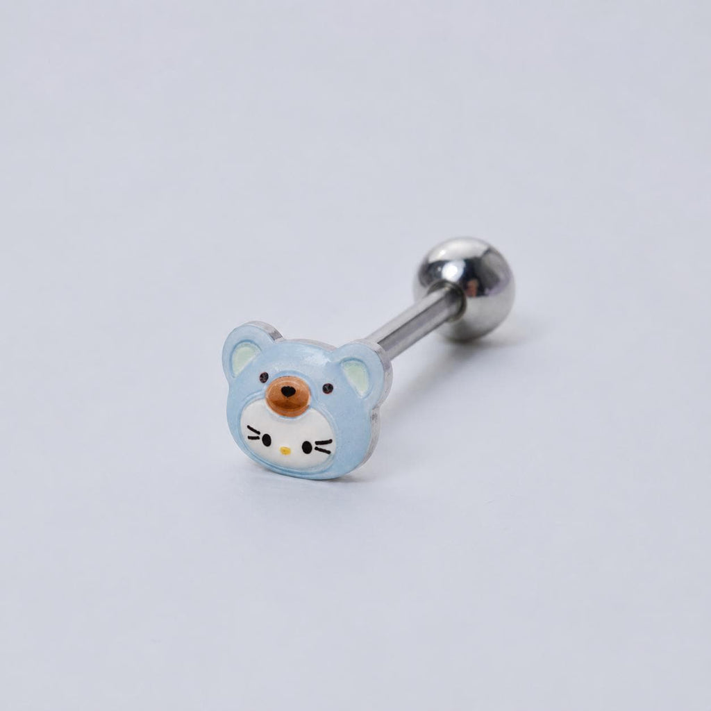 Kawaii Kitty Bear Titanium Barbell detail 9
