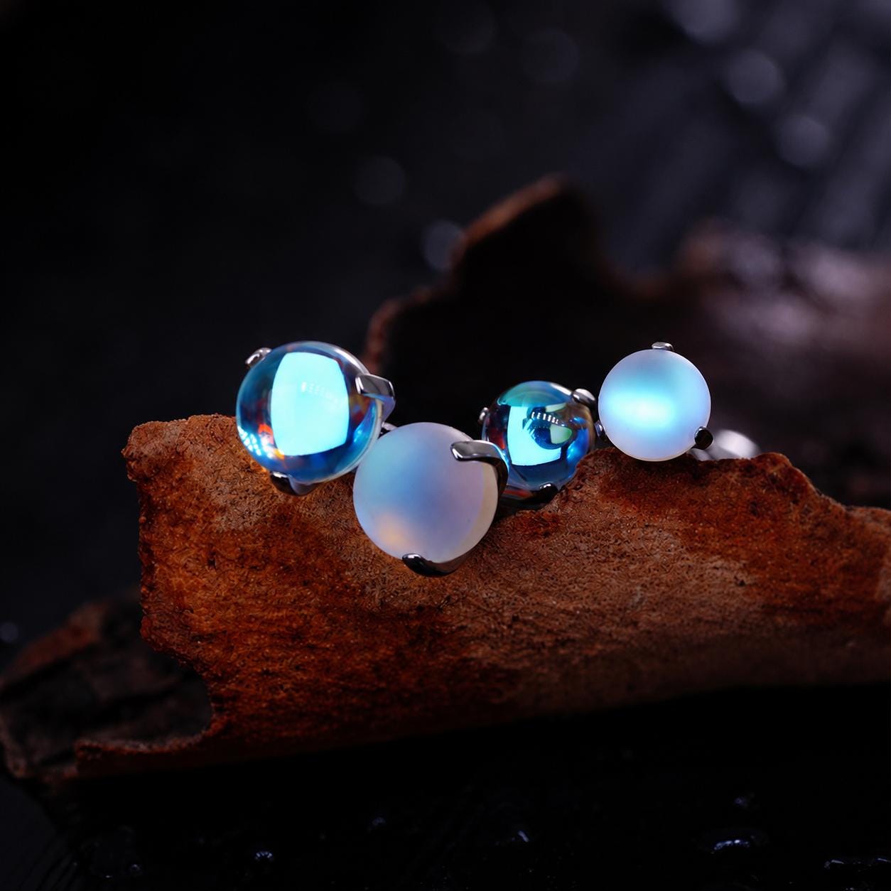 Moonlight Stone Titanium Barbell detail 8