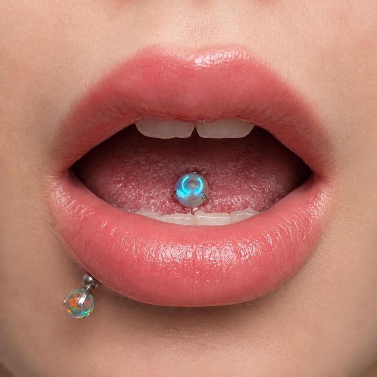 Moonlight Stone Titanium Barbell detail 10