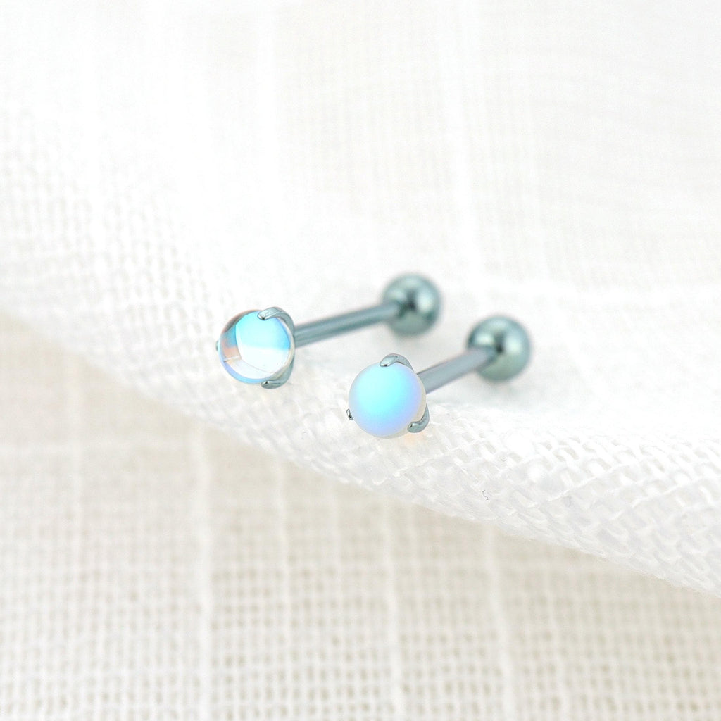 Moonlight Stone Titanium Barbell detail 12