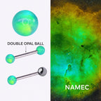 Celestial Nebula Opal Titanium Barbell detail 8