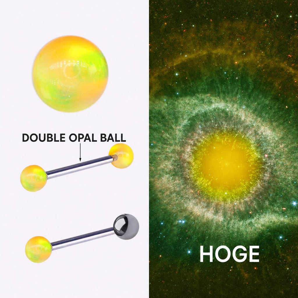 Celestial Nebula Opal Titanium Barbell detail 12
