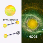 Celestial Nebula Opal Titanium Barbell detail 12