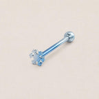 Snowflake Titanium Barbell detail 9