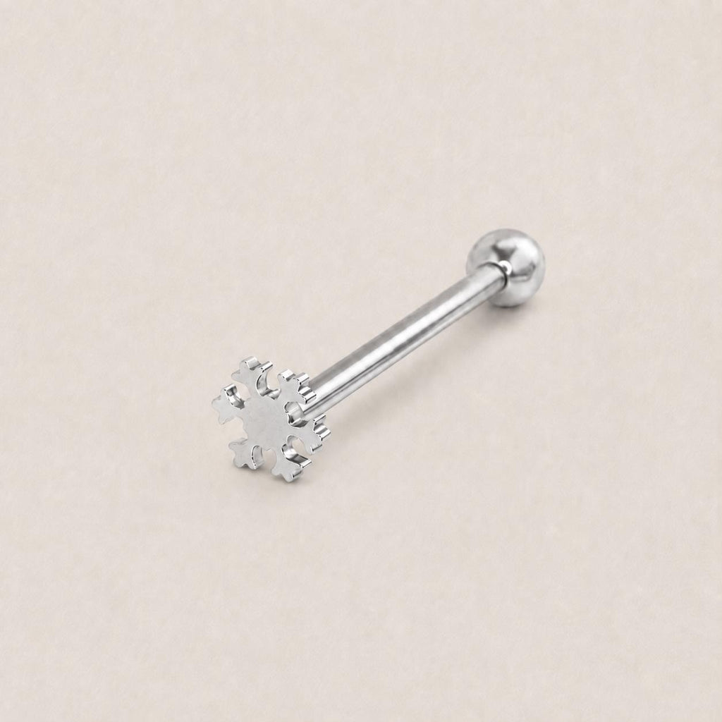 Snowflake Titanium Barbell detail 11