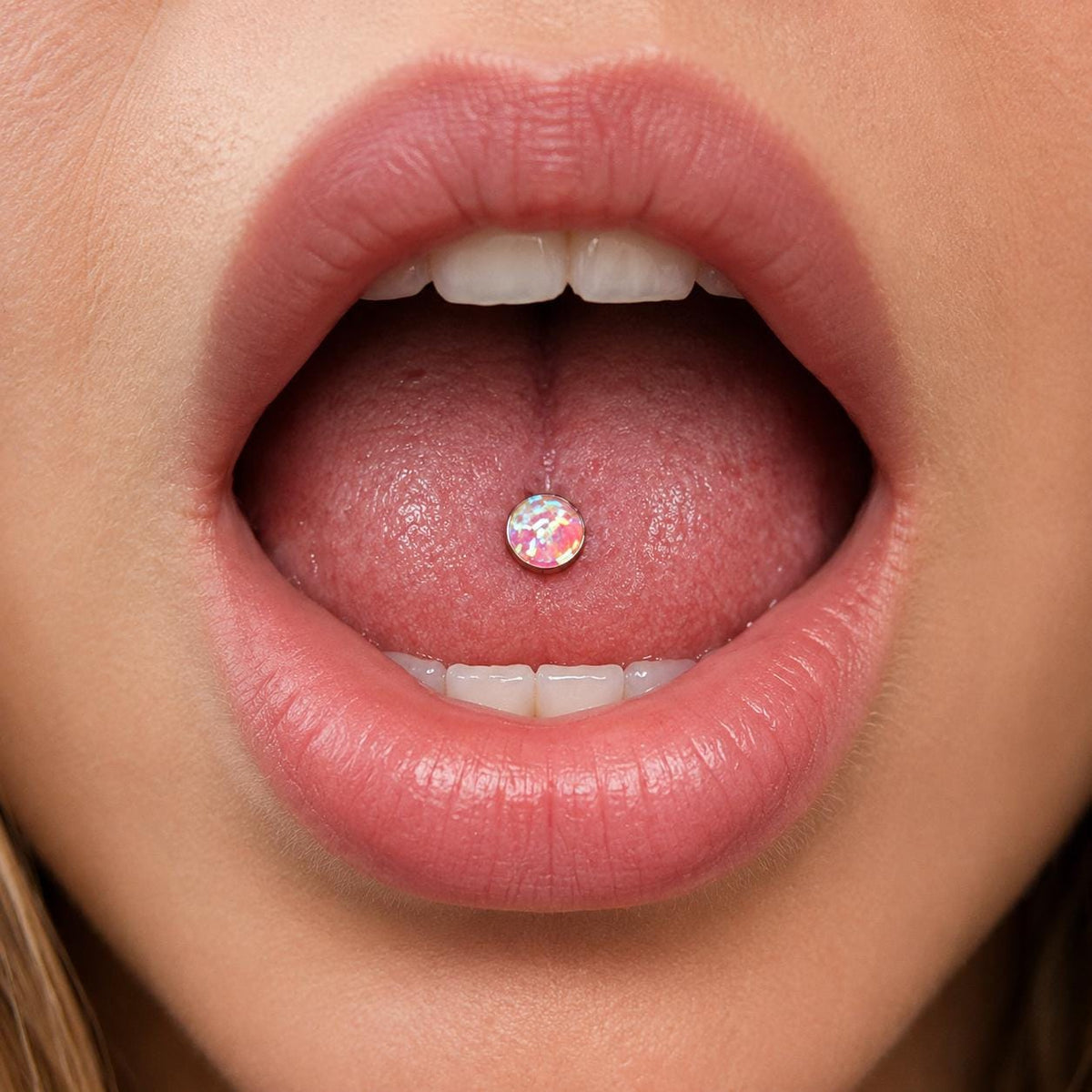 Australian Opal Titanium Barbell detail 2