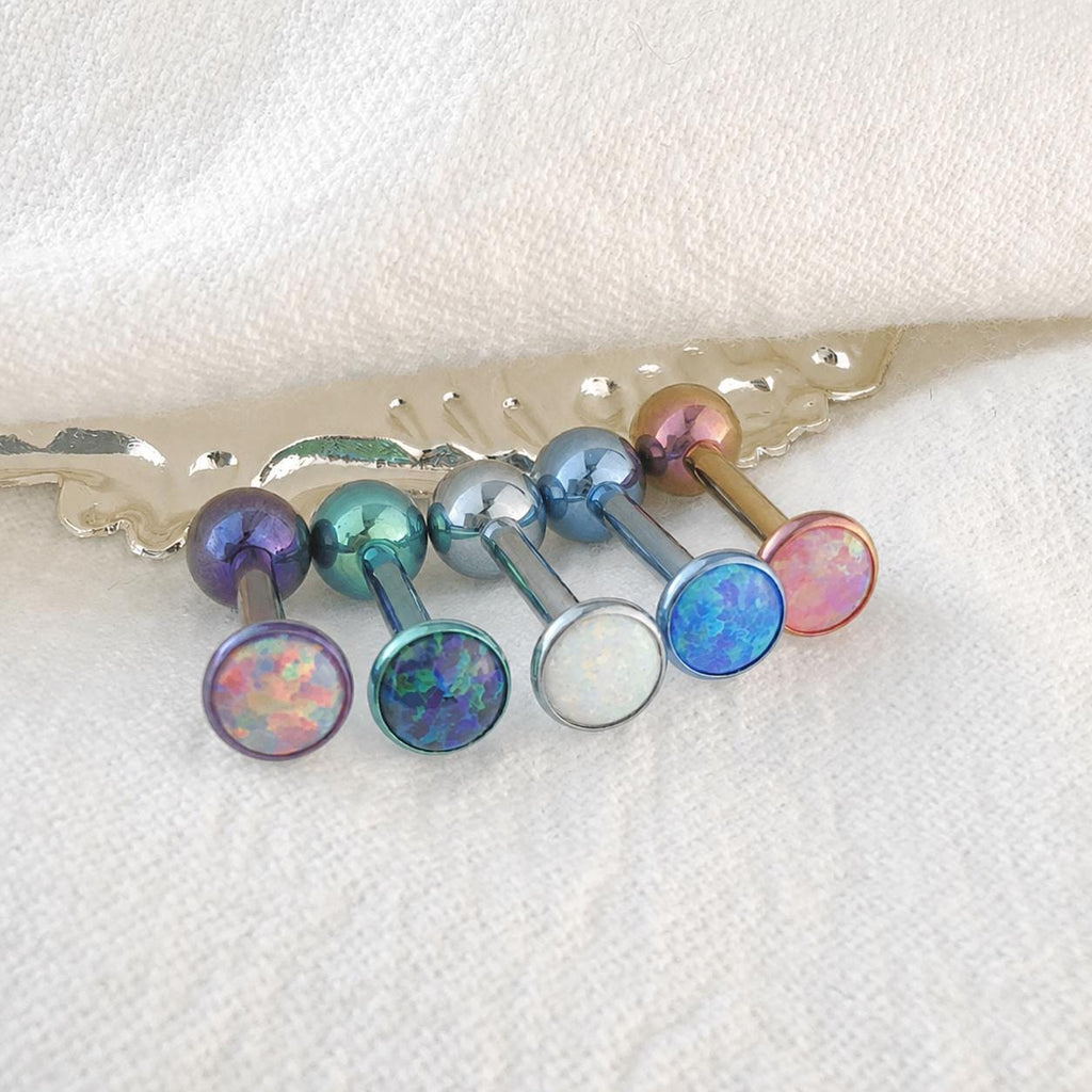Australian Opal Titanium Barbell detail 3