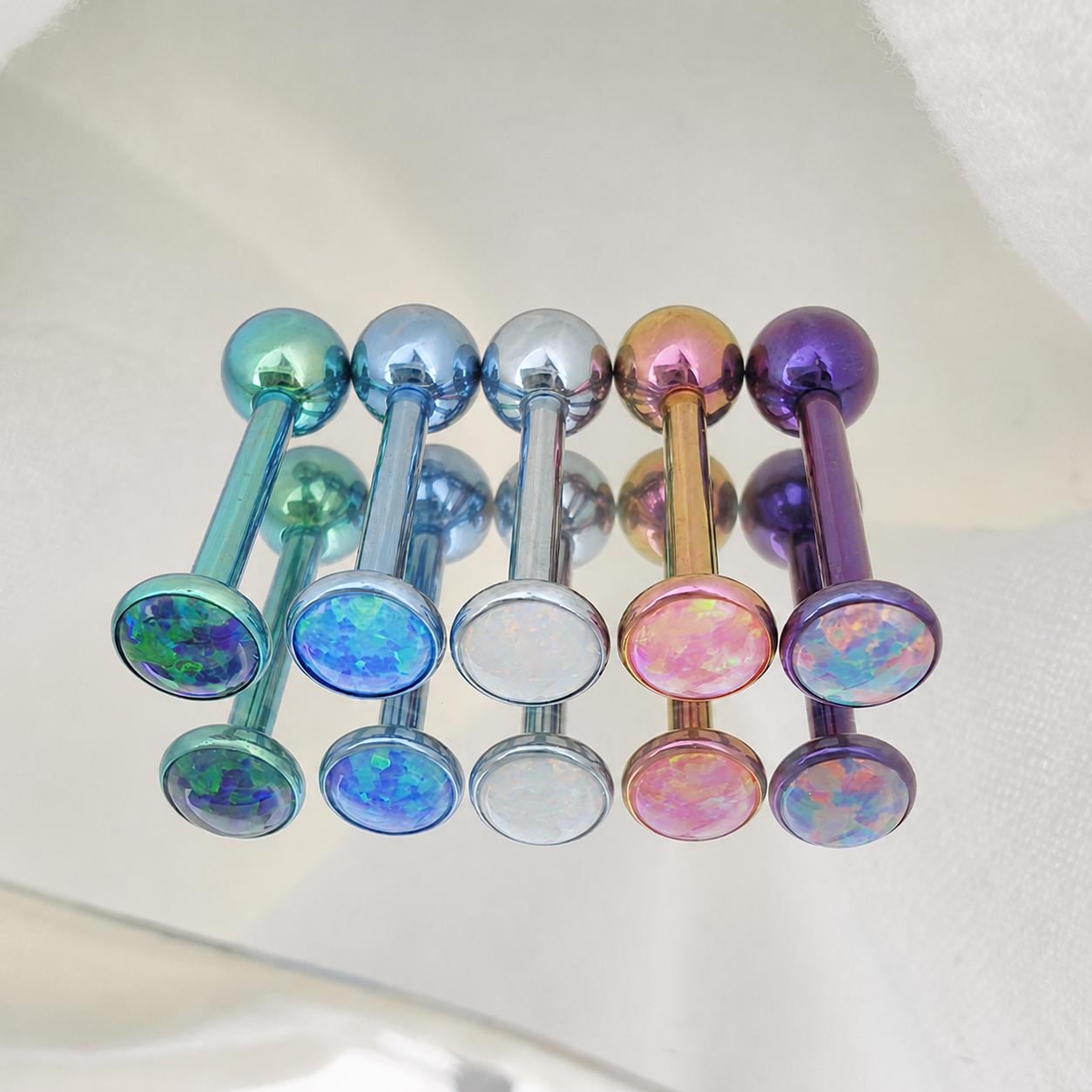 Australian Opal Titanium Barbell detail 5