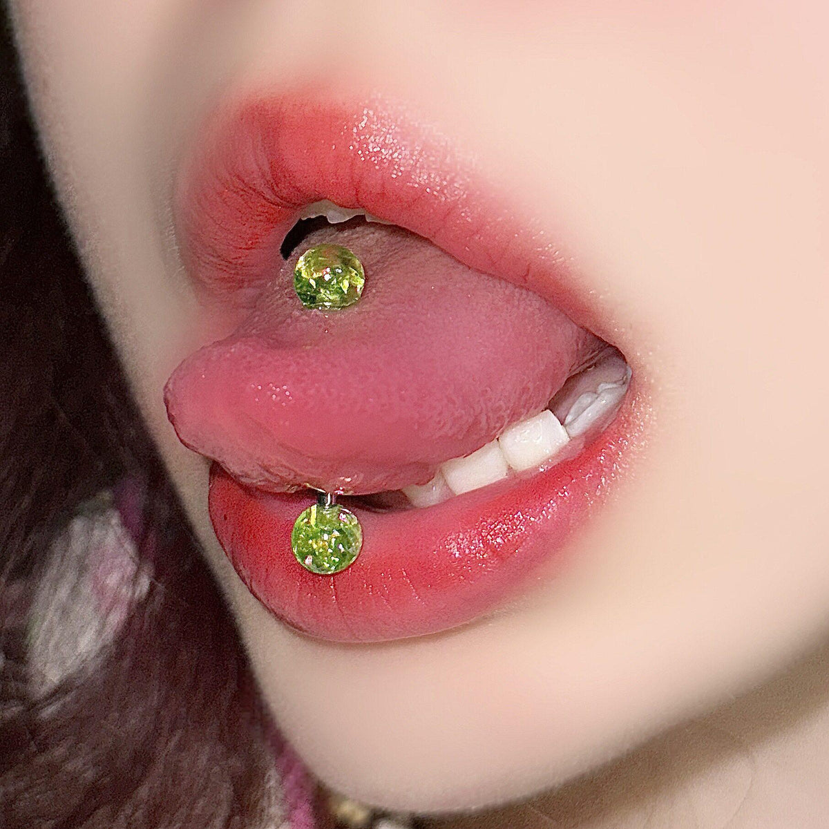 ETSY 4565845928 | IMAGE 3 | Glitter Resin Titanium Barbell