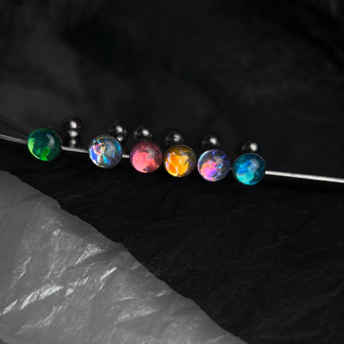ETSY 4565848478 | IMAGE 5 | Mermaid Scale Titanium Barbell