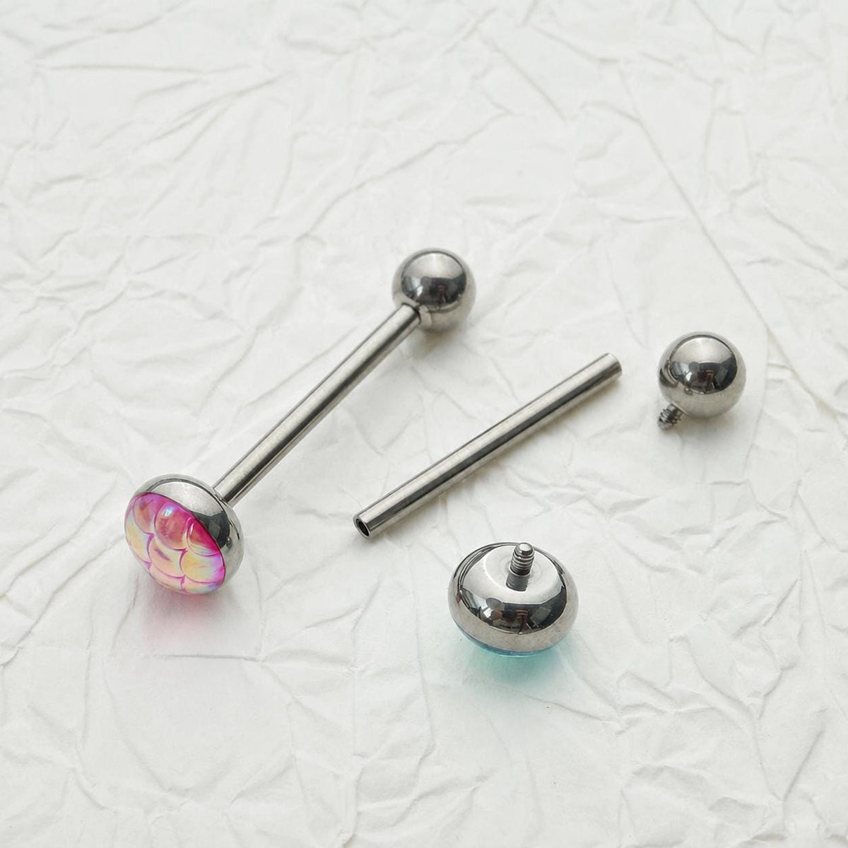 ETSY 4565848478 | IMAGE 6 | Mermaid Scale Titanium Barbell