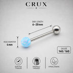 ETSY 4565924018 | IMAGE 12 | Fire Opal Titanium Barbell