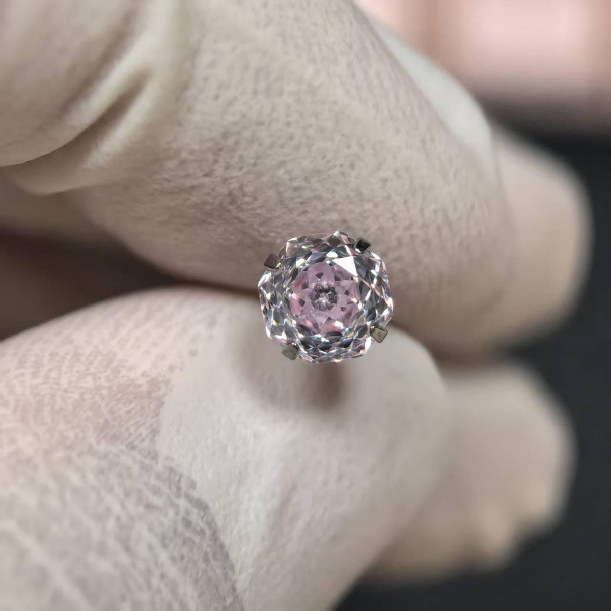ETSY 4566480218 | IMAGE 10 | Rose Cut CZ Titanium Barbell