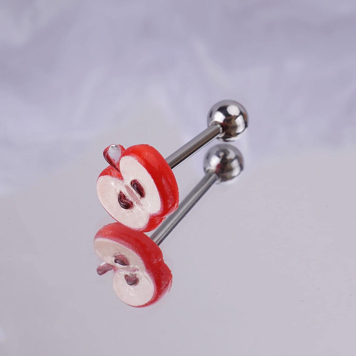ETSY 4567131893 | IMAGE 5 | Apple Slice Titanium Barbell