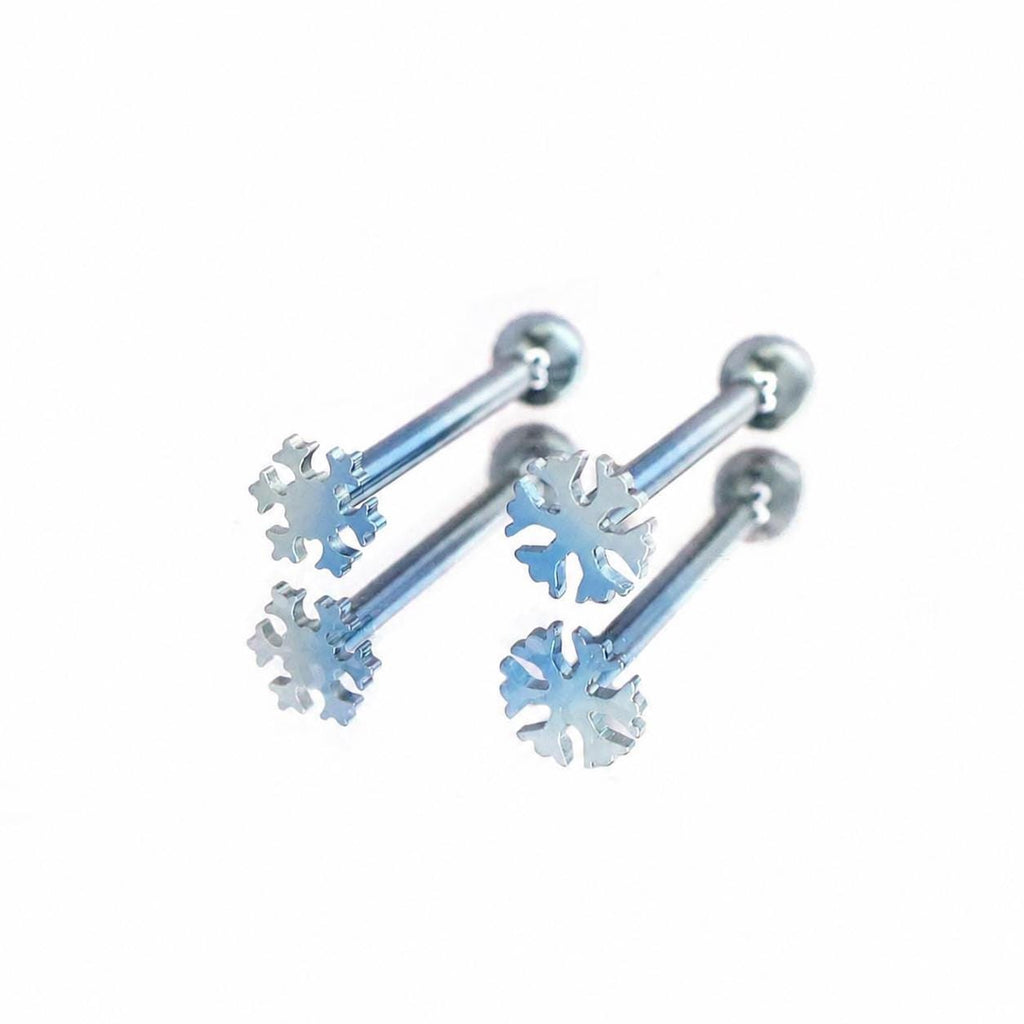 ETSY 4567134963 | IMAGE 6 | Snowflake Titanium Barbell