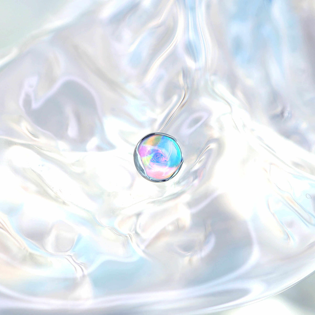 Round Opal F136 Titanium flat-back jewelry image 11