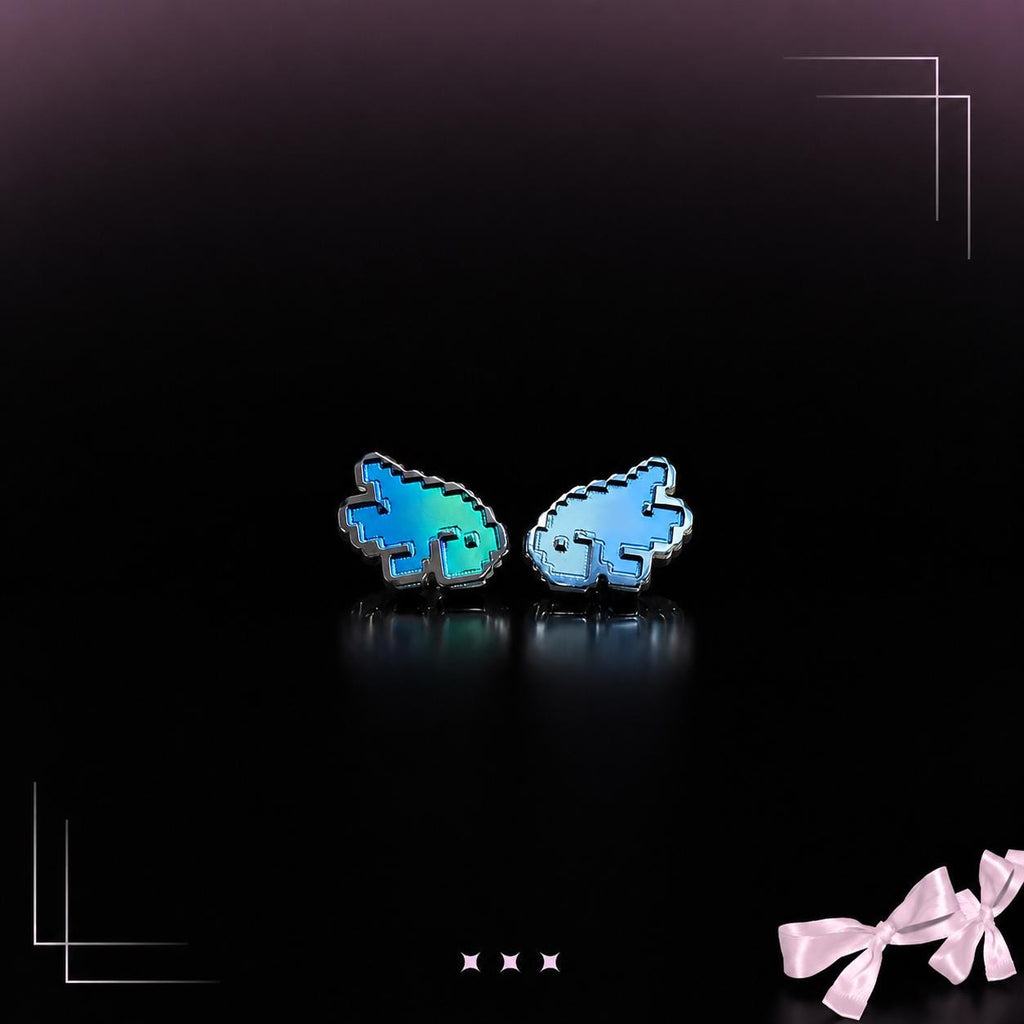 Pixel Opal F136 Titanium flat-back jewelry image 03