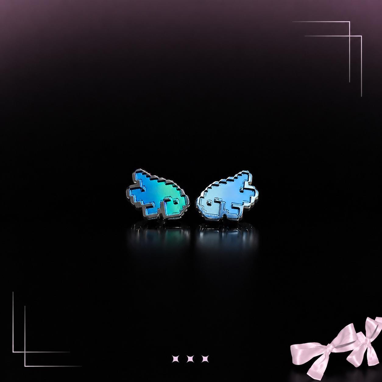 Pixel Opal F136 Titanium flat-back jewelry image 03