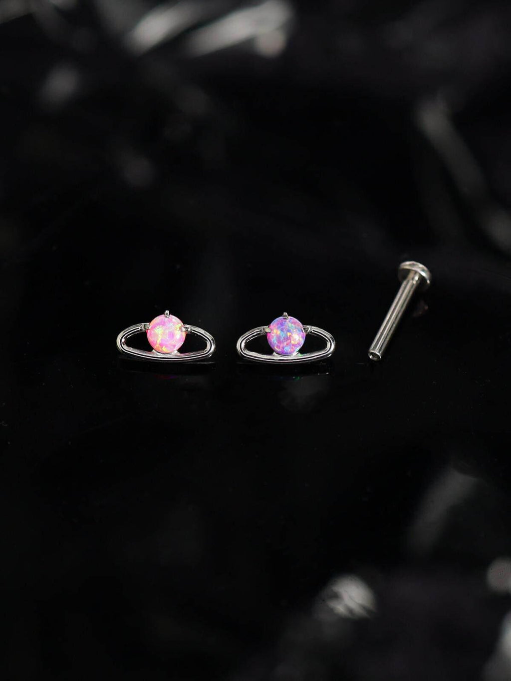 Saturn Opal F136 Titanium flat-back jewelry image 02