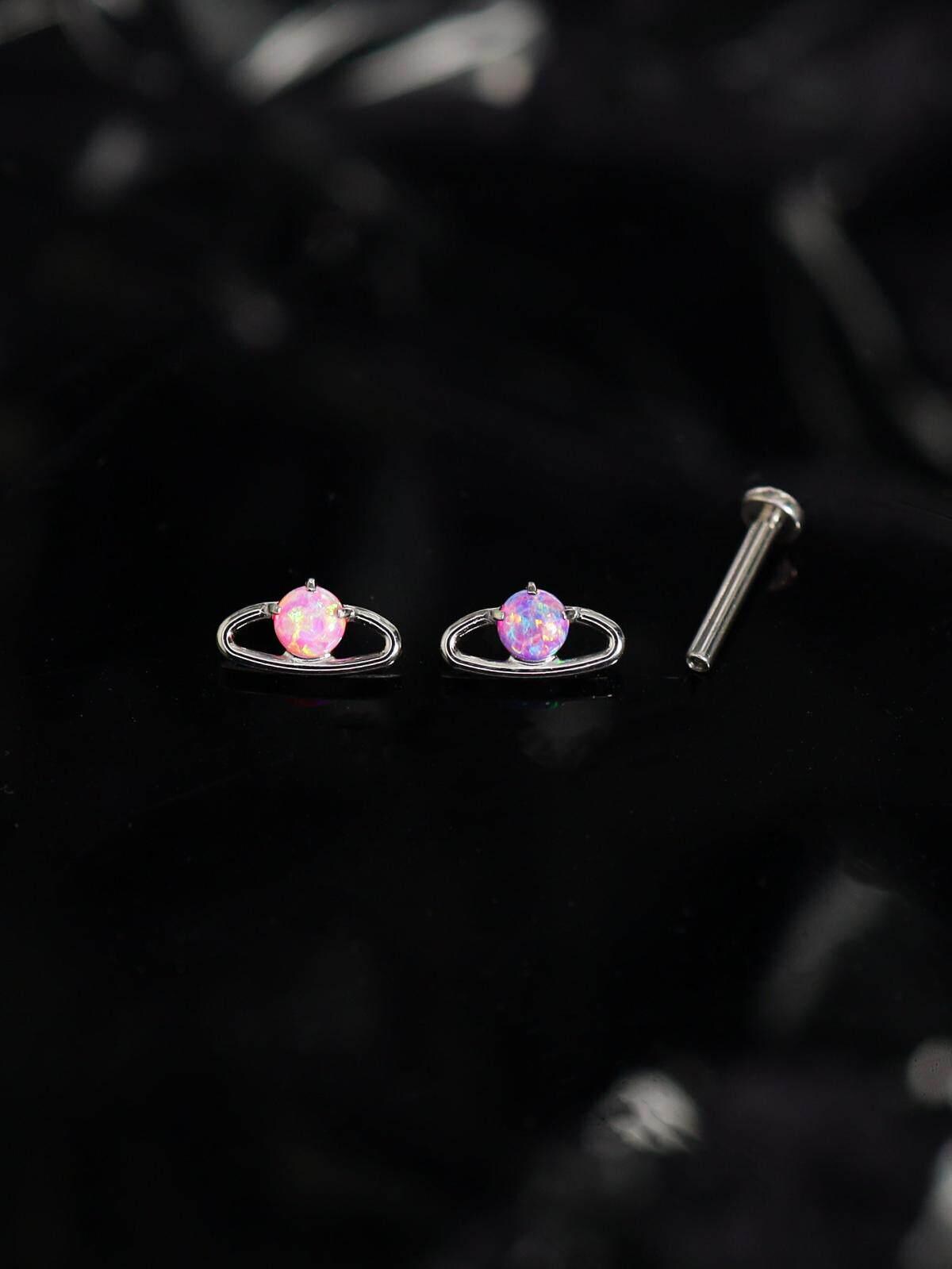 Saturn Opal F136 Titanium flat-back jewelry image 02