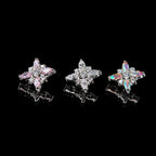 Opal Crystal Flower F136 Titanium flat-back jewelry image 03