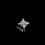 Opal Crystal Flower F136 Titanium flat-back jewelry image 09