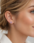 Opal Crystal Flower F136 Titanium flat-back jewelry image 15