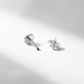 Crystal & Opal Clover F136 Titanium flat-back jewelry image 06