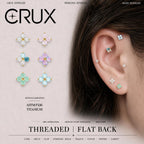 Four-Leaf Opal F136 Titanium flat-back jewelry image 01