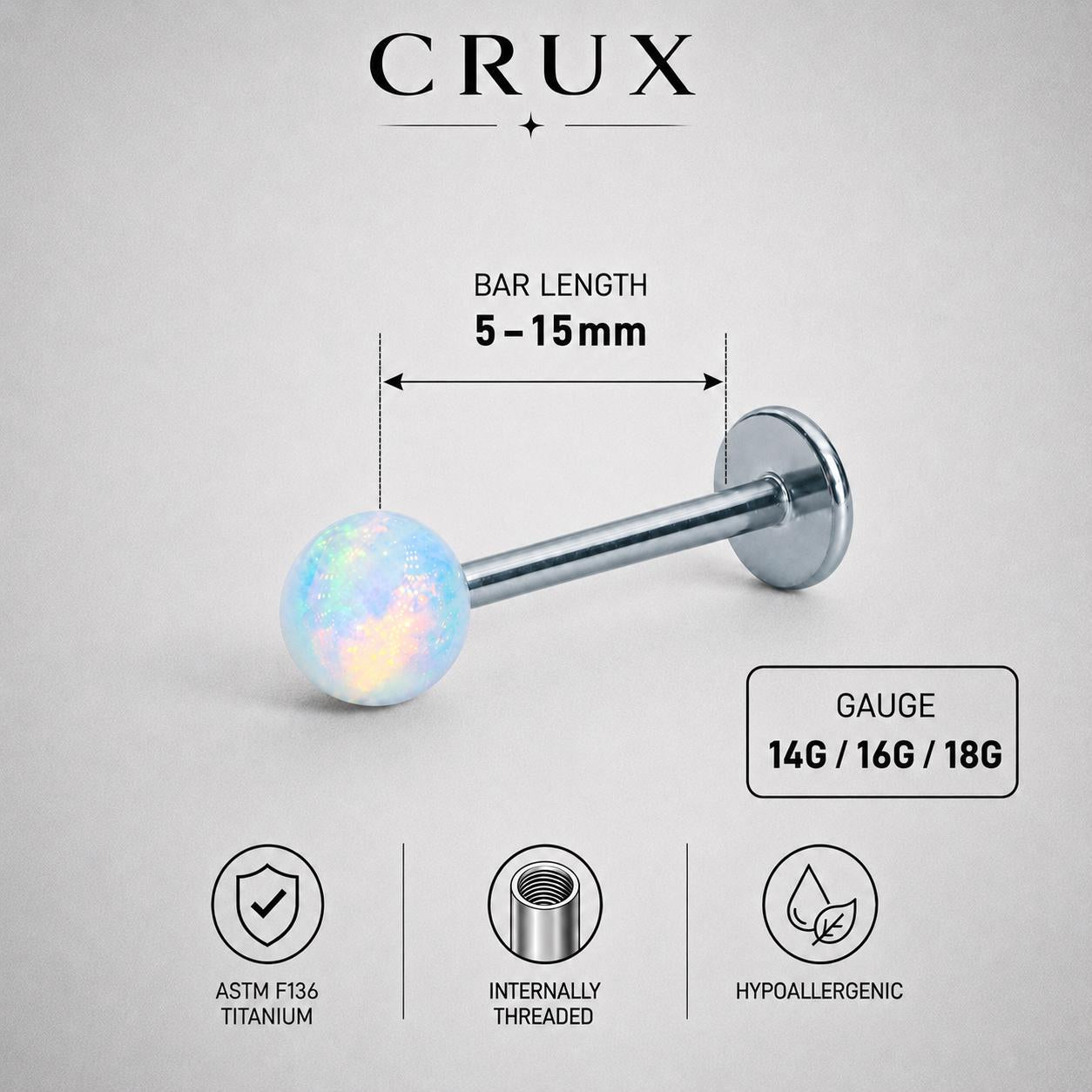 Aurora Jelly Ball F136 Titanium flat-back jewelry image 18