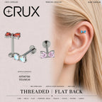 Petite Bow F136 Titanium flat-back jewelry image 01