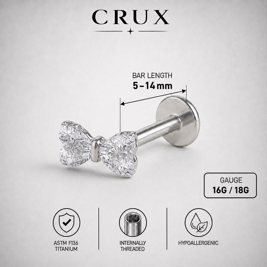 Petite Bow F136 Titanium flat-back jewelry image 12