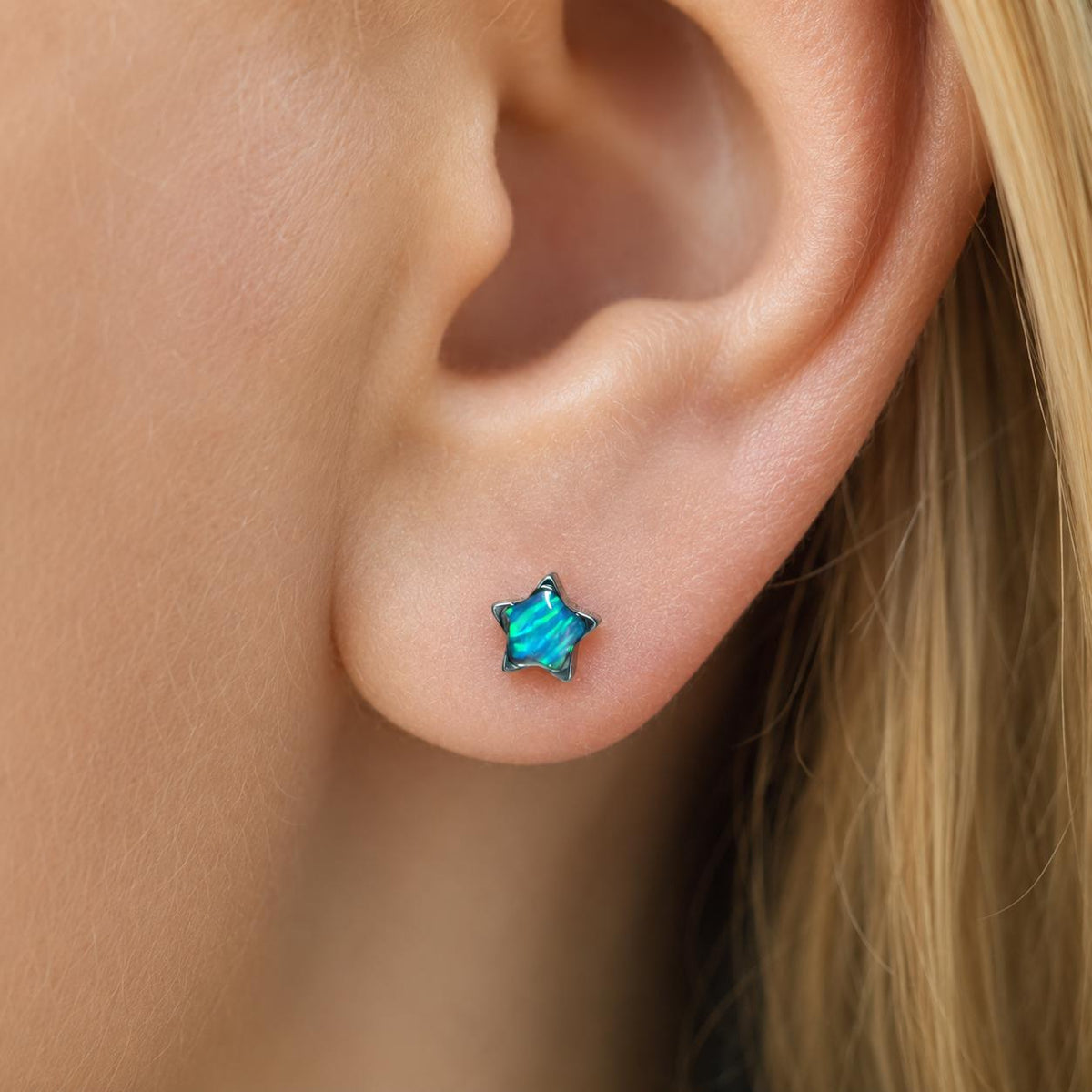 Iridescent Star F136 Titanium flat-back jewelry image 02