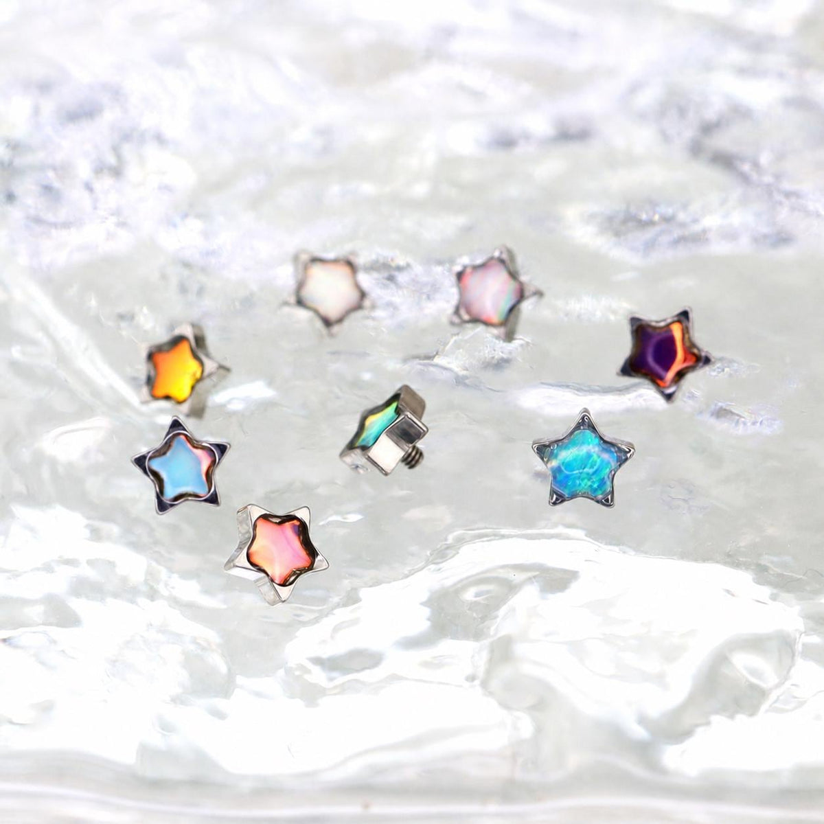 Iridescent Star F136 Titanium flat-back jewelry image 04