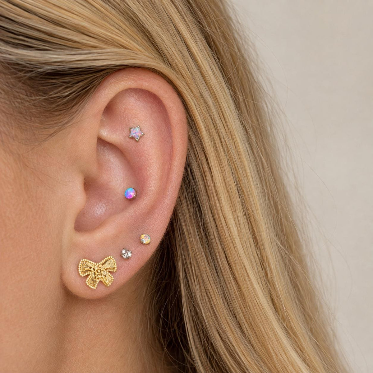 Iridescent Star F136 Titanium flat-back jewelry image 05